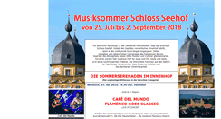 Desktop Screenshot of festival-schloss-seehof.de